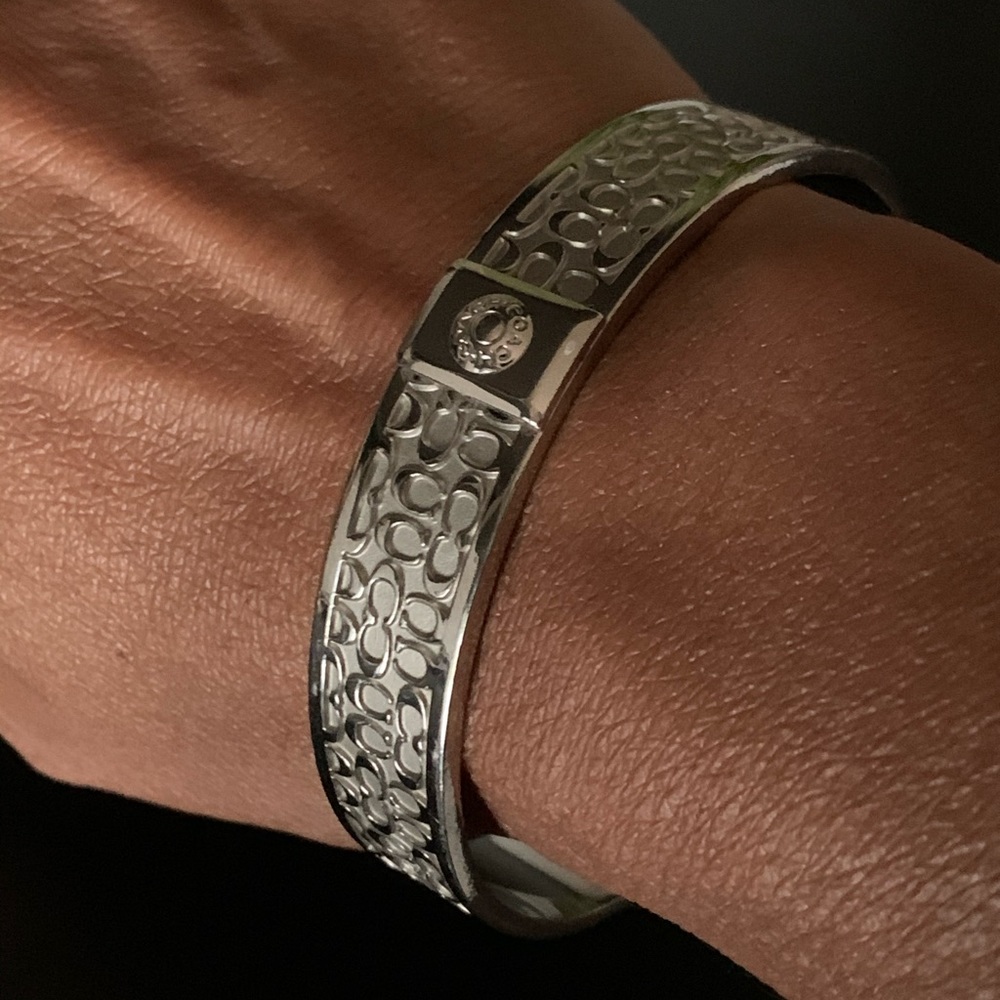 Authentic Coach Silver Bangle